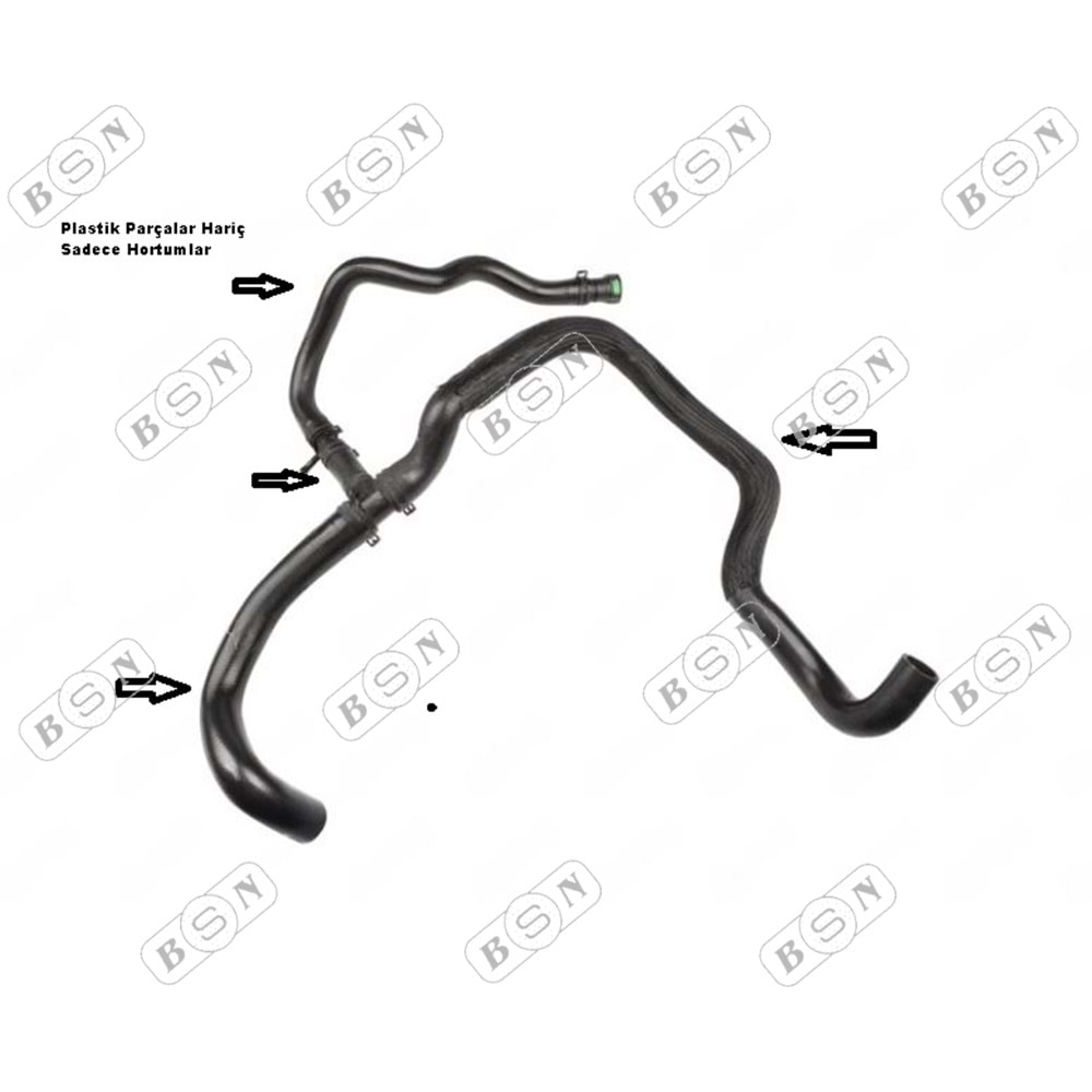KALORİFER HORTUMU TAKIMI PLASTİK PARÇALAR HARİÇ